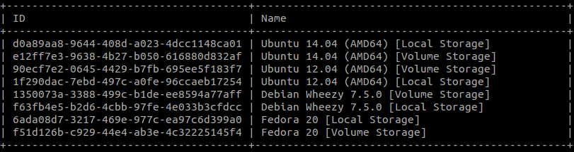 openstack image list